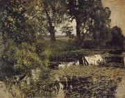 Levitan, Isaak Jungly Pond painting